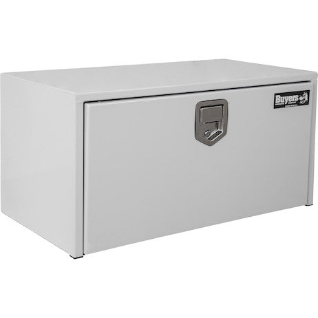 18x18x24 Inch White Steel Underbody Truck Box with Paddle Latch - 1702200 - Buyers Products