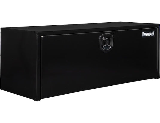 18x18x48 Inch Black Steel Underbody Truck Box with Built-In Shelf - 3-point Latch - 1702311 - Buyers Products