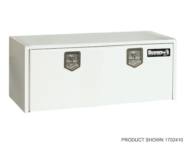 24x24x72 Inch White Steel Underbody Truck Box - 1704420 - Buyers Products