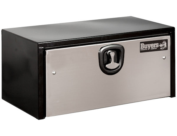 18x18x24 Inch Black Steel Truck Box With Stainless Steel Door - 1702700 - Buyers Products