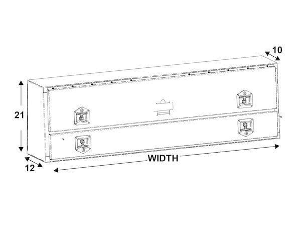 Load image into Gallery viewer, 88 Inch Black Diamond Tread Aluminum Contractor Truck Box - 1725650 - Buyers Products
