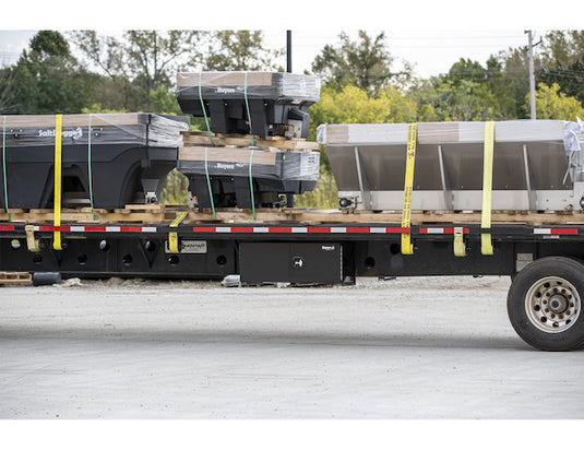 18x24x48 Inch Pro Series Black Smooth Aluminum Underbody Truck Box with Barn Door - Double Barn Door, 3-point Compression Latch - 1705925 - Buyers Products