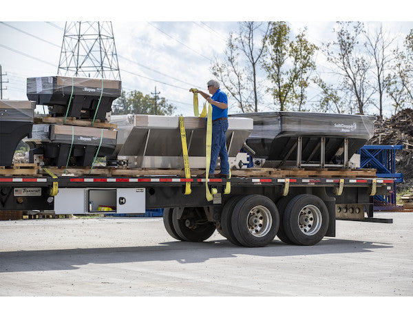 24x24x48 Inch Pro Series White Smooth Aluminum Underbody Truck Box - Double Barn Door, 3-point Compression Latch - 1706940 - Buyers Products