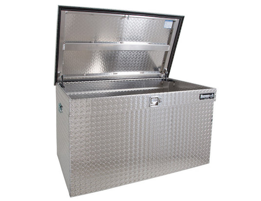 24(H) x 24(D) x 49(W) Inch Diamond Tread Aluminum All-Purpose Jumbo Chest - 1712110 - Buyers Products