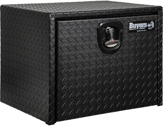 18x18x60 Inch Textured Matte Black Diamond Tread Aluminum Underbody Truck Box - 1715115 - Buyers Products