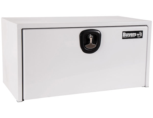 18x18x36 Inch White Steel Underbody Truck Box With 3-Point Latch - 1732405 - Buyers Products