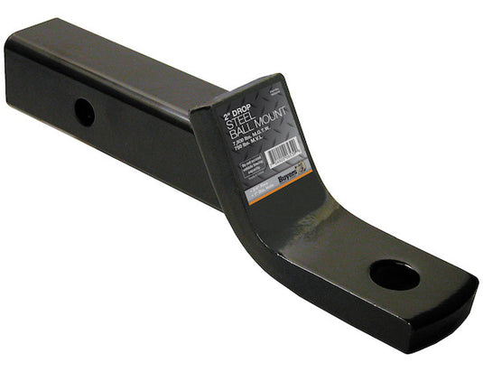 2 Inch Ball Mount With 2 Inch Drop x 8 Inch Long Tube Black - 1803005 - Buyers Products