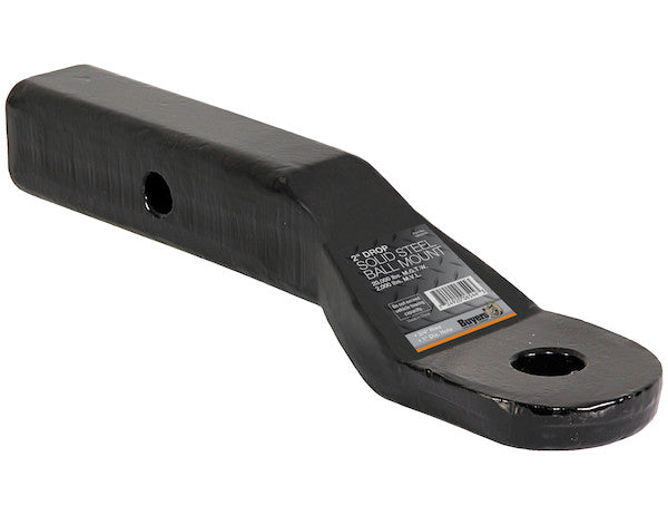 2 Inch Heavy-Duty Ball Mount 4 Inch Drop x 7-7/8 Long Tube Black For 1-1/4 Hole - 1803056 - Buyers Products