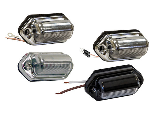 2 Inch License/Utility Light With 2 LED and .18 Inch Male Bullet Connectors - 5622133 - Buyers Products