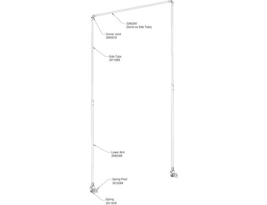 Universal Steel Tarp Arm Kit For 14-23 Foot Dump Bodies - 3049506 - Buyers Products