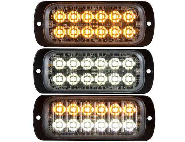 Thin Dual Row 4.5 Inch Amber LED Strobe Light - 8892600 - Buyers Products