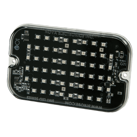 Directional LED: Rectangular surface mount, 12VDC, 15 flash patterns - 3910A - Ecco