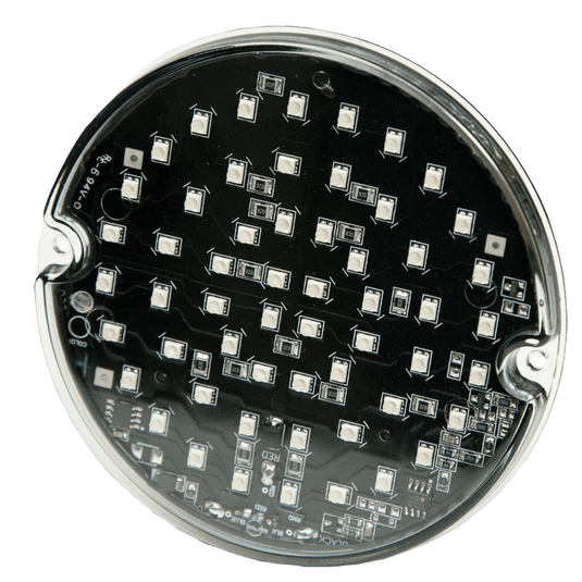 Directional LED: Round surface mount, 12VDC, 15 flash patterns - 3912A - Ecco