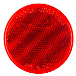 Reflector, 3", Red Round Stick-On, Bulk Pack - 40052-3 - Grote