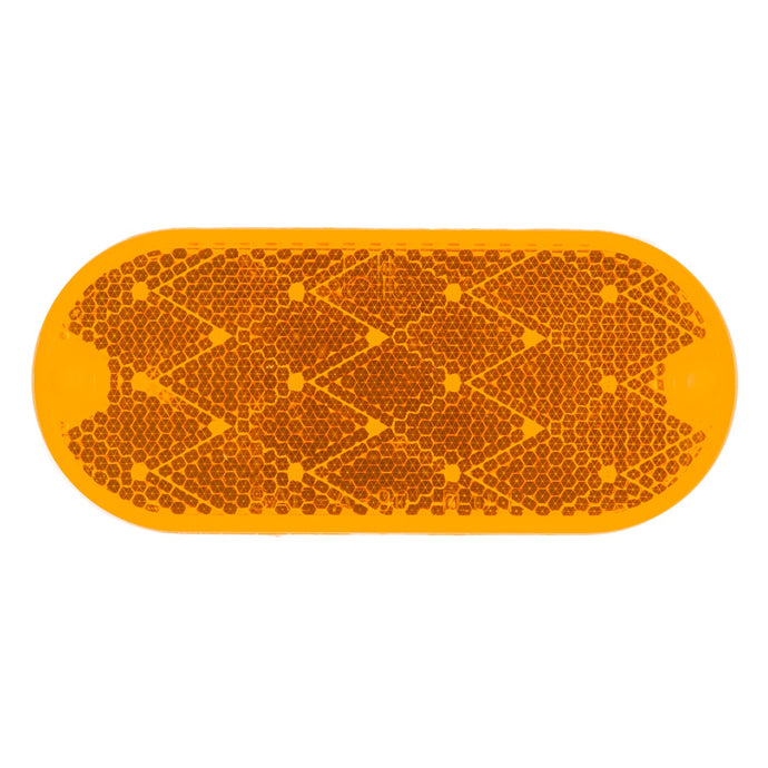 Reflector, Yellow,  Oval Stick-On/Screw Mountable, Bulk Pack - 41033-3 - Grote
