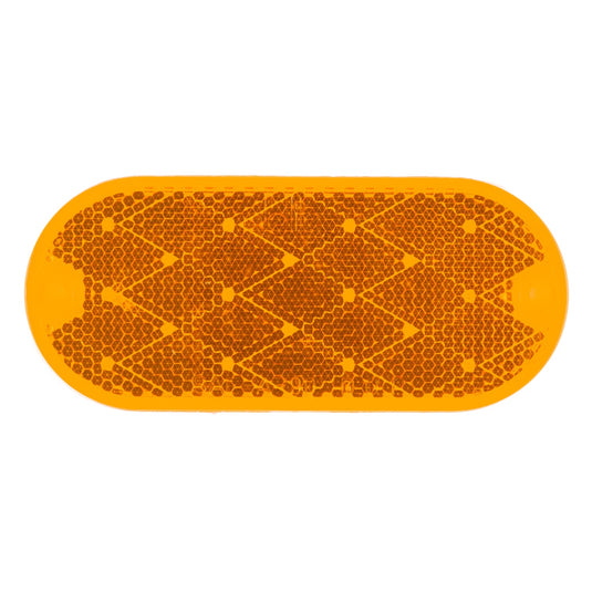 Reflector, Yellow,  Oval Stick-On/Screw Mountable - 41033 - Grote