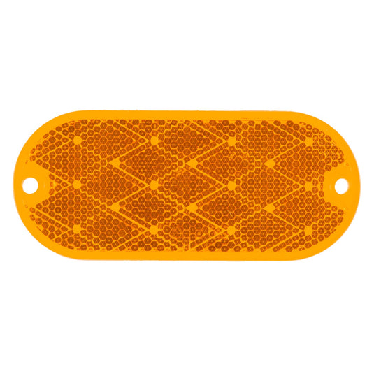 Reflector, Yellow , Oval Screw Mountable - 41043 - Grote