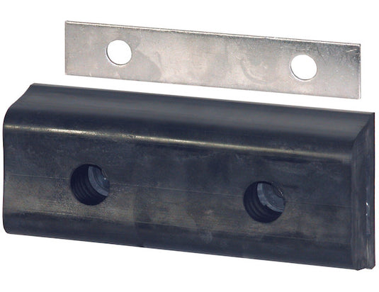 Extruded Rubber Rectangular Bumper with 2 Holes- 4-3/4 x 2-3/4 x 10 Inch Long - 441466 - Buyers Products