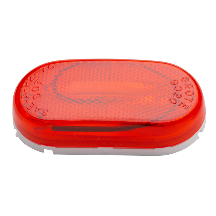 CLR/MKR Lamp,Red, Sngl Bulb Oval W/Class 