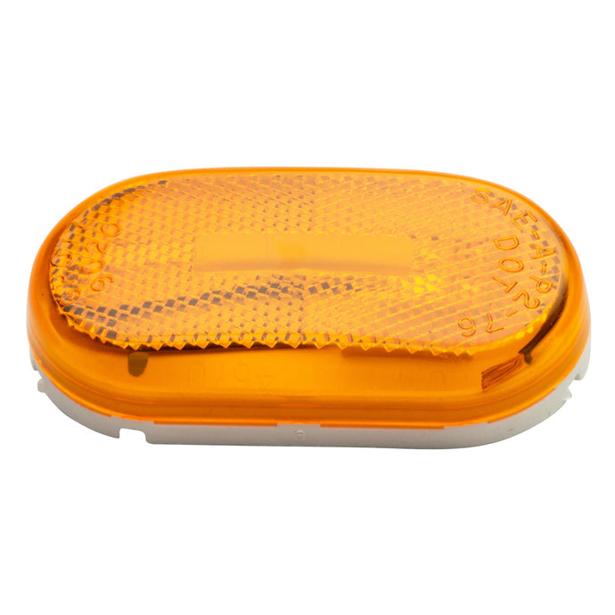CLR/MKR Lamp,Yel, Sngl Bulb Oval W/Class 