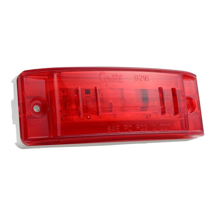 CLR/MKR Lamp, Red, Supernova® LED Turtleback® Ii PC Rated - 47162 - Grote