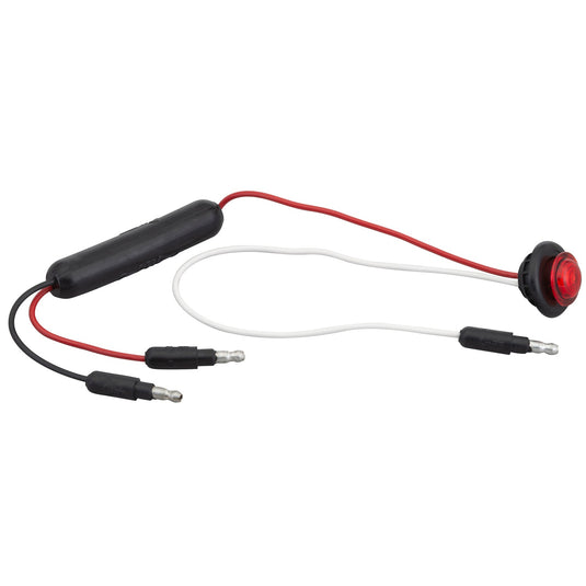 CLR/MKR Lamp, Red, Micronova® Dot LED, Dual Intensity, W/Grommet, Slim-Line - 49362 - Grote