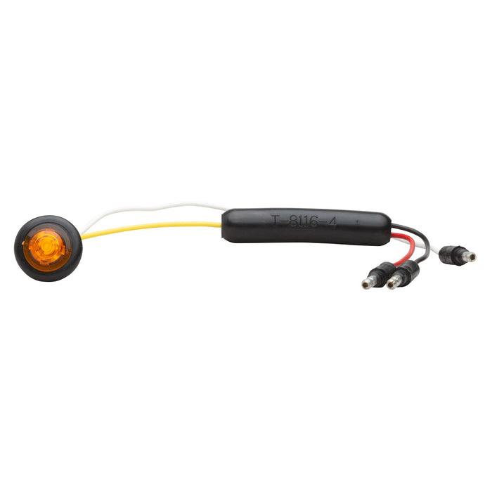 CLR/MKR Lamp, Yellow, Micronova® Dot LED, Dual Intensity, W/Grommet, Slim-Line - 49363 - Grote