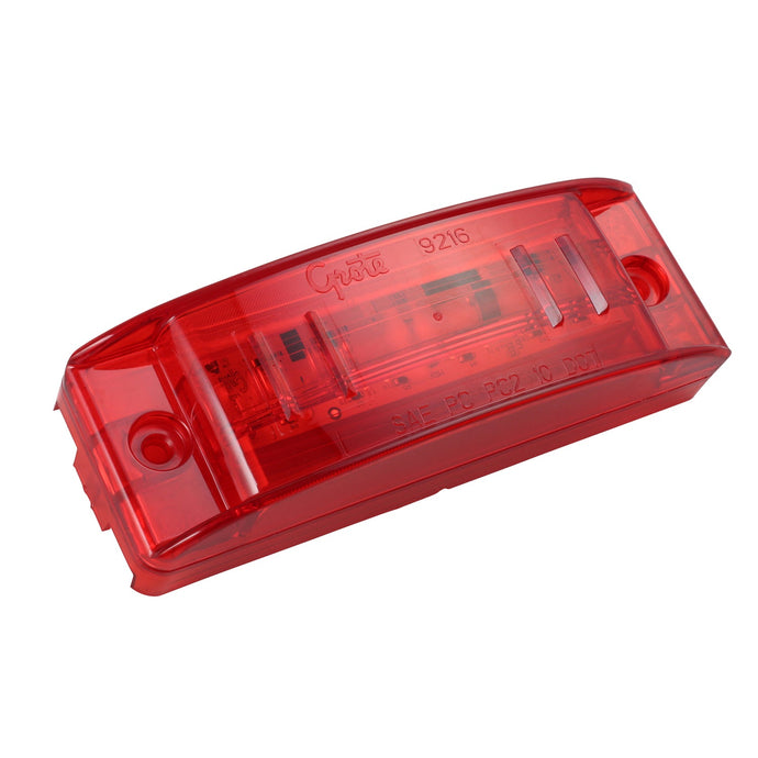 CLR/MKR Lamp, Supernova® LED, Turtleback® Ii, Pc, Red Slotted Base, Red Lens, Red LED, 9