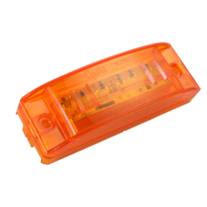 CLR/MKR Lamp, Supernova® LED, Turtleback® Ii, Pc, Yellow Slotted Base, Yellow Lens, Yellow LED, 9