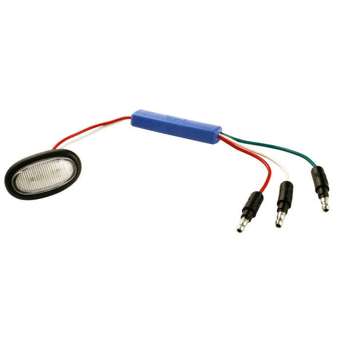 CLR/MKR Lamp, Dual Color (Red/Green), Micronova® LED, Clear Lens, Bullet Connectors - 49460 - Grote