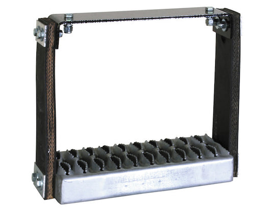 Flexible Rubber Step with Galvanized Steel Diamond Deck-Span Tread - 12x11 Inch - 5231112 - Buyers Products