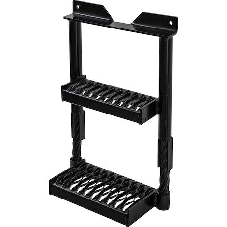 Black Powder Coated Cable Type Truck Step - 22H x 16W x 7D - 5232216 - Buyers Products