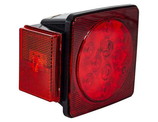 Driver Side 5 Inch Box-Style LED Stop/Turn/Tail Light for Trailers Under 80 Inches Wide (Includes License Light) - 5625117 - Buyers Products