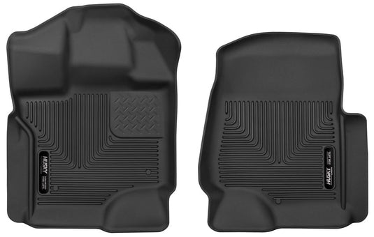 HUS-53361 Husky Front Floor Liners Floor Mats X-Act Black  ; 17-21 Ford Super Duty Extended/ Crew Cab - HUS-53361 - Absolute Autoguard