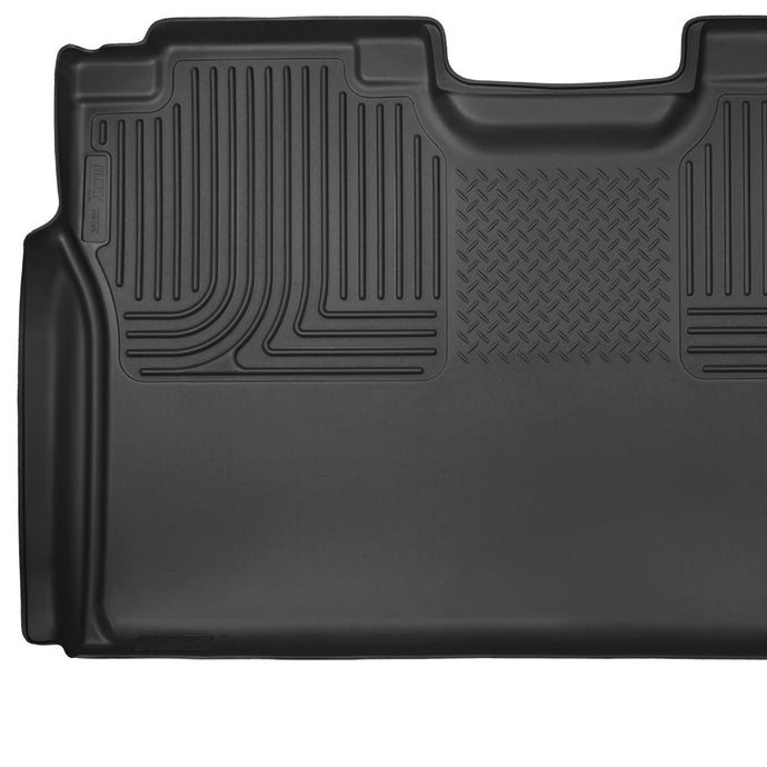 HUS-53491 Husky Husky Floor Liners Floor Mats Second Row X-Act Contour¬Æ Black  ; 15-20 Ford F150 / 17-21 Ford Super Duty Crew Cab Full Coverage - HUS-53491 - Absolute Autoguard