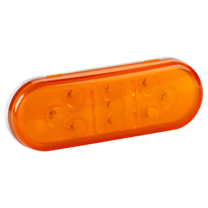 STT Lamp, Yellow, Oval, LED, W/Hard Shell Connector, 9 Diode - 54143 - Grote