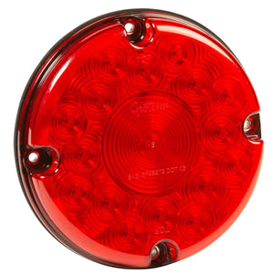 STT Lamp, 7", Red, LED Bus Lamp W/Non-Reflex Lens - 55992 - Grote