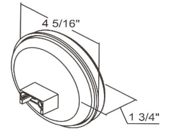 4 Inch Clear Round Backup Light With 7 LEDs Kit - Includes Grommet and Plug - 5624357 - Buyers Products