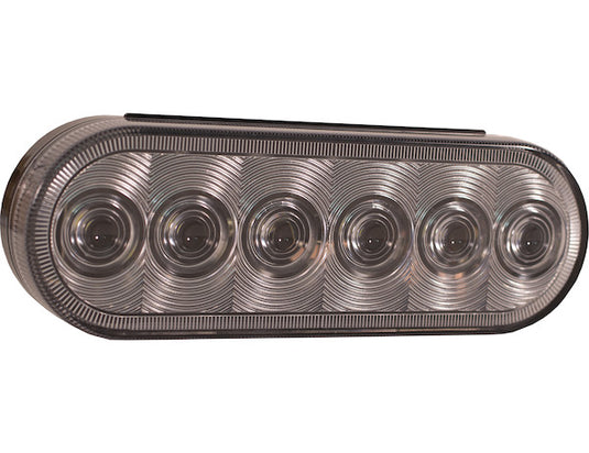 6 Inch Clear Oval Backup Light Kit with 6 LEDs (PL-2 Connection, Includes Grommet and Plug) - 5626357 - Buyers Products