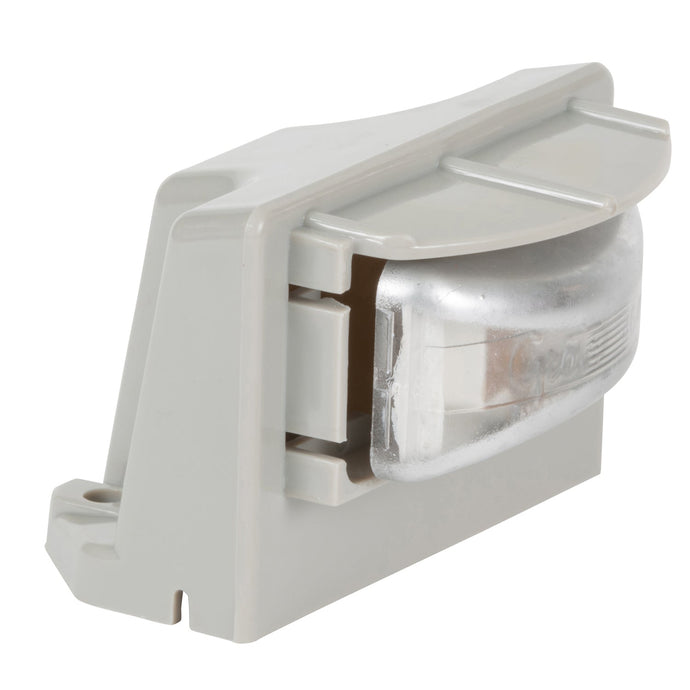 License Lamp, Gray, Light And Bracket Kit (60261 + 43960) - 60460 - Grote