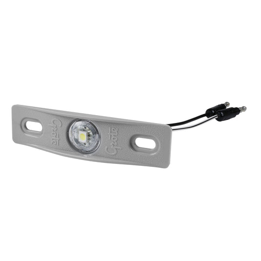 License Lamp, Clear, Micronova® LED Dot Lamp W/Gray Mounting Plate - 60661 - Grote