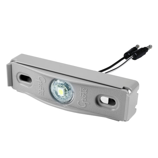 License Lamp, Clear, Micronova® LED Dot Lamp W/Gray Mounting Plate And Bracket (43780) - 60711 - Grote