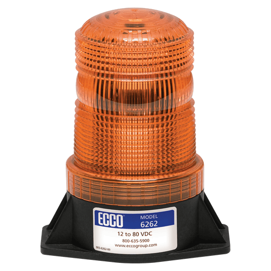 LED Beacon: Medium profile, 12-80VDC, pulse8 flash - 6262A - Ecco