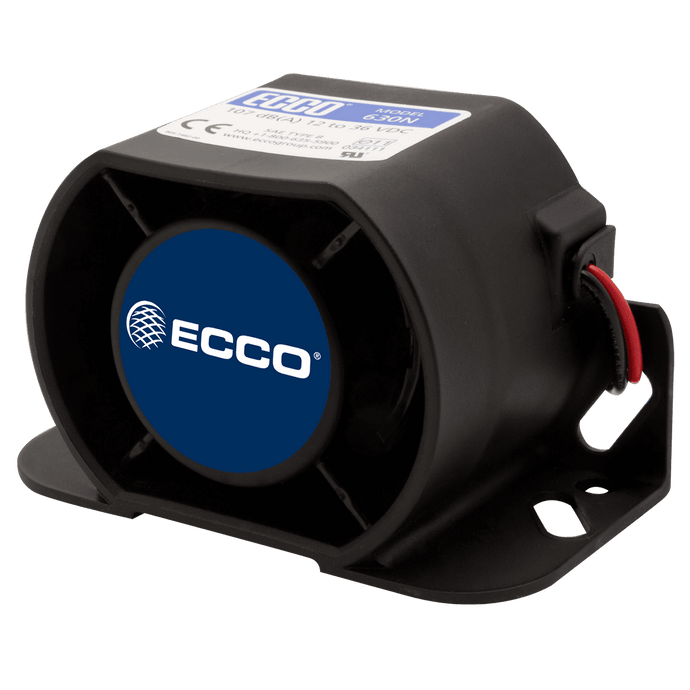 Alarm: Back-up, 107dB, 12-36VDC - 630N - Ecco