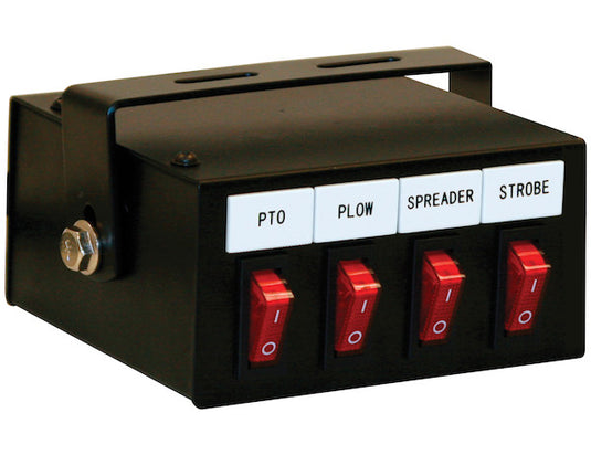 4 Function Backlit Pre-Wired Switch Box Fused With Relay And Circuit Breaker - 6391104 - Buyers Products
