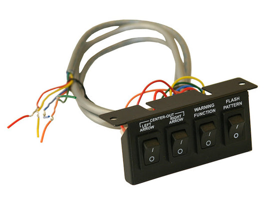 Black 4-Switch Panel 3-On/Off 1-Momentary - 6391204 - Buyers Products