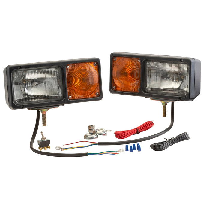 Snowplow Lamp, Black, Per-Lux¬Æ , Pair W/Wiring Kit - 64261-4 - Grote