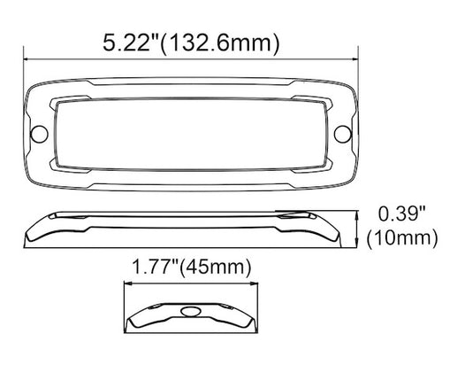 Ultra Thin Wide Angle 5 Inch Amber/Red LED Strobe Light - 8890306 - Buyers Products