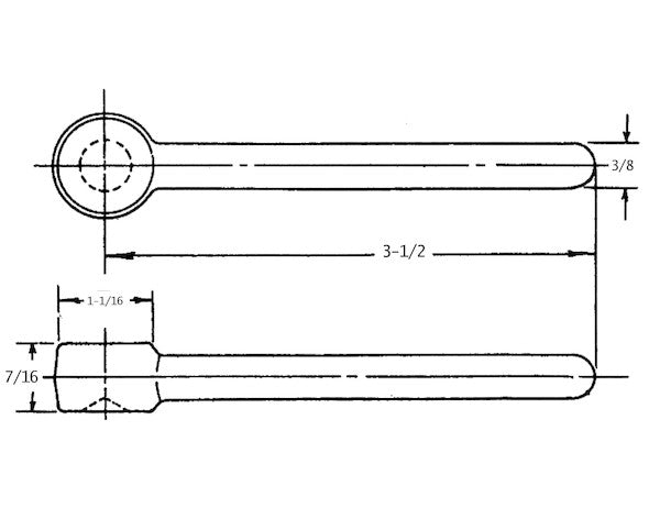 3/8 x 3-1/2 Inch Forged Rod End Machined With 3/8-16 NC Thread - B27024BM - Buyers Products