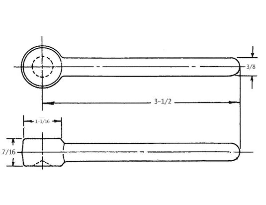 3/8 x 3-1/2 Inch Forged Rod End Machined With 3/8-16 NC Thread - B27024BM - Buyers Products